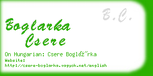 boglarka csere business card